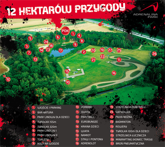 Adrenalina Park - park linowy, paintball, quady, segway, tyrolka,zorbing, imprezy integracyjne